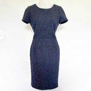 Oscar de la Renta sz 6 gray tweed midi dress
